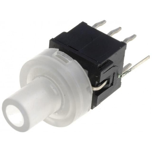 PB61304AL-3; Switch: keypad; Pos: 2; DPDT; 0.1A/30VDC; colourless; LED; green; THT; HIGHLY