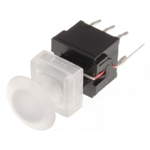 PB61305BL-3; Switch: keypad; Pos: 2; DPDT; 0.1A/30VDC; colourless; LED; green; THT; HIGHLY