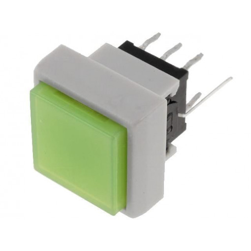 PB6133FAL-3; Switch: keypad; Pos: 2; DPDT; 0.1A/30VDC; green; LED; green; THT; 1.5N; HIGHLY PB6133FAL-3; Switch: keypad; Pos: 2; DPDT; 0.1A/30VDC; green; LED; green; THT; 1.5N; HIGHLY