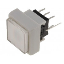PB6133FBL-5; Switch: keypad; Pos: 2; DPDT; 0.1A/30VDC; white; LED; white; THT; 1.5N; HIGHLY