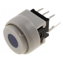 PB6136FBL-4; Switch: keypad; Pos: 2; DPDT; 0.1A/30VDC; white; LED; blue; THT; 1.5N; HIGHLY