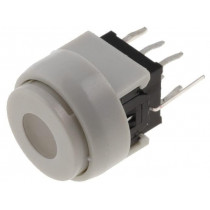 PB6136FBL-5; Switch: keypad; Pos: 2; DPDT; 0.1A/30VDC; white; LED; white; THT; 1.5N; HIGHLY