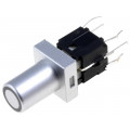PB6149L-1-102; Switch: keypad; Pos: 2; SPST-NO; 0.05A/12VDC; silver; LED; red; THT; HIGHLY