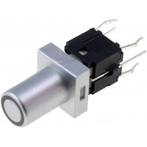 PB6149L-4-102; Switch: keypad; Pos: 2; SPST-NO; 0.05A/12VDC; silver; LED; blue; THT; HIGHLY