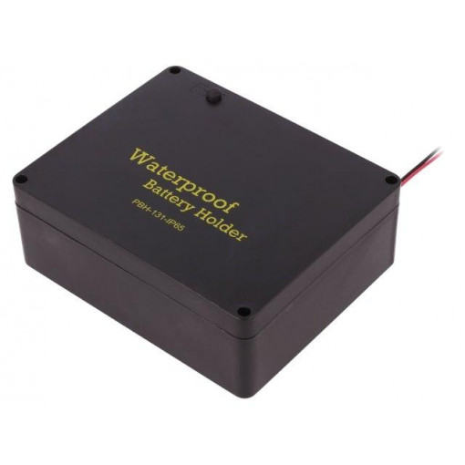 PBH-131-IP65-AS; Holder; Leads: cables; Size: D,R20; Batt.no: 3; Colour: black; 150mm; COMF