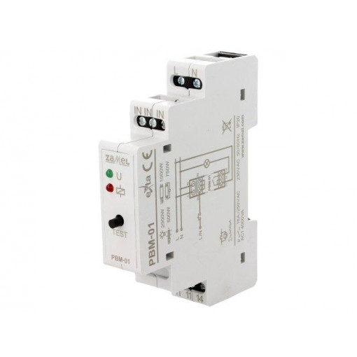 PBM-01; Relay: installation; bistable; NO; Ucoil: 230VAC; 90x17.5x66mm; ZAMEL