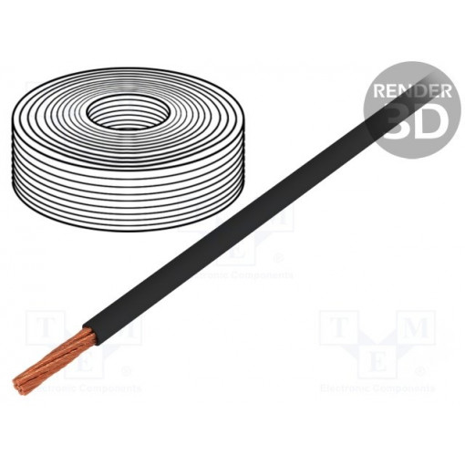 ; Mains cable; black; 30m; Application: car installations; 4mm; 4CARMEDIA