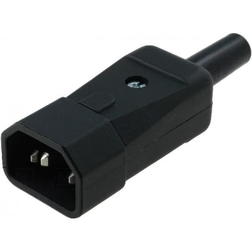 749; Connector: AC supply; plug; male; 10A; IEC 60320; C14 (E); straight; KAISER