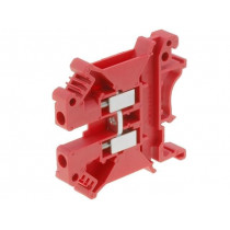 PC-4-01P-16; Splice terminal: rail; 0.2÷4mm2; ways: 1; terminals: 2; red; 800V; DEGSON ELECTRONICS PC-4-01P-16; Splice terminal: rail; 0.2÷4mm2; ways: 1; terminals: 2; red; 800V; DEGSON ELECTRONICS