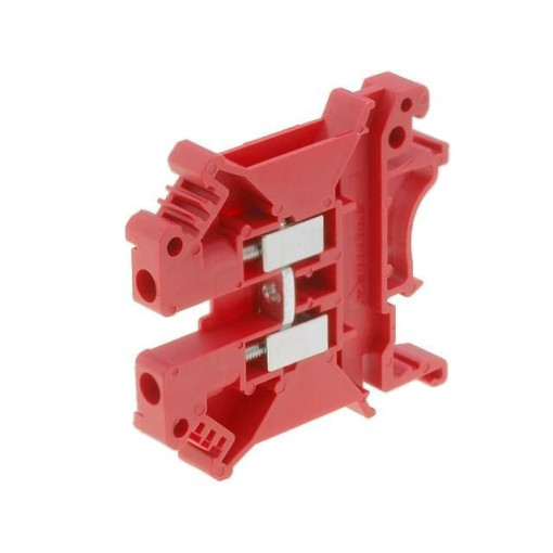 PC-4-01P-16; Splice terminal: rail; 0.2÷4mm2; ways: 1; terminals: 2; red; 800V; DEGSON ELECTRONICS PC-4-01P-16; Splice terminal: rail; 0.2÷4mm2; ways: 1; terminals: 2; red; 800V; DEGSON ELECTRONICS