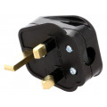 PC-GB05; Connector: AC supply; plug; 2P+PE; 250VAC; 5A; black; PIN: 3; angled;  PC-GB05; Connector: AC supply; plug; 2P+PE; 250VAC; 5A; black; PIN: 3; angled;