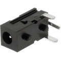 PC-GK0.65; Socket; DC supply; male; 0,65mm; 0.65mm; with on/off switch; THT; NINIGI