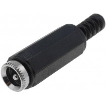 ; Plug; DC supply; male; 5,5/2,1mm; 5.5mm; 2.1mm; for cable; straight;  ; Plug; DC supply; male; 5,5/2,1mm; 5.5mm; 2.1mm; for cable; straight;