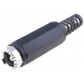 PC-GP2.1N; Plug; DC supply; male; 5,5/2,1mm; 5.5mm; 2.1mm; for cable; straight; NINIGI