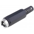 PC-GP2.5N; Plug; DC supply; male; 5,5/2,5mm; 5.5mm; 2.5mm; for cable; straight; NINIGI