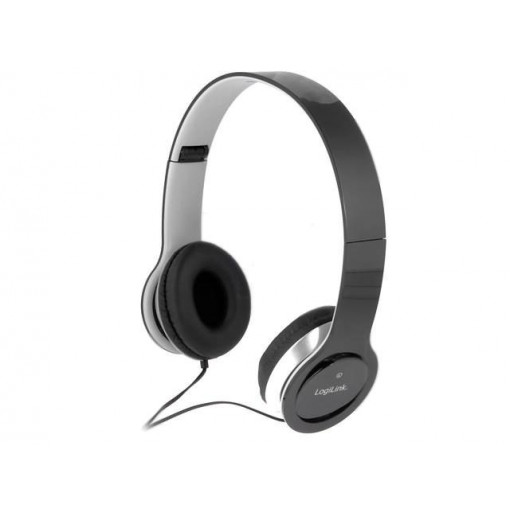 HS0028; Headphones with microphone; black; Jack 3,5mm; 20÷20000Hz; 32Ω; LOGILINK