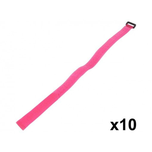 KAB0016; Velcro tie; L: 500mm; W: 20mm; polyamide; pink; UL94V-2; Pcs: 10; LOGILINK