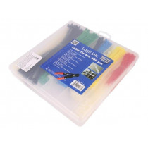 KAB0019; Ties set; polyamide; black,red,natural,blue,green,yellow; LOGILINK