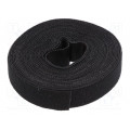 KAB0050; Velcro tie; L: 4m; W: 16mm; black; Package: reel; LOGILINK