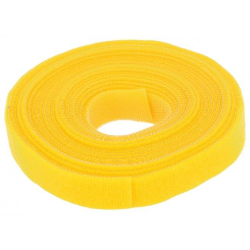 KAB0051; Velcro tie; L: 4m; W: 16mm; yellow; Package: reel; LOGILINK