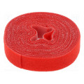 KAB0052; Velcro tie; L: 4m; W: 16mm; red; Package: reel; LOGILINK