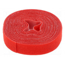 KAB0052; Velcro tie; L: 4m; W: 16mm; red; Package: reel; LOGILINK