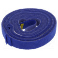 KAB0053; Velcro tie; L: 4m; W: 16mm; blue; Package: reel; LOGILINK