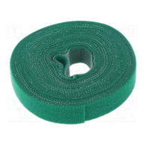 KAB0054; Velcro tie; L: 4m; W: 16mm; green; Package: reel; LOGILINK