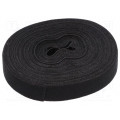 KAB0055; Velcro tie; L: 10m; W: 20mm; black; Package: reel; LOGILINK