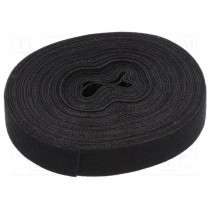 KAB0055; Velcro tie; L: 10m; W: 20mm; black; Package: reel; LOGILINK