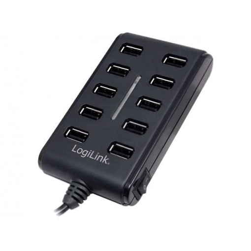 UA0125; Hub USB; USB 2.0; PnP; Number of ports: 10; 480Mbps; LOGILINK