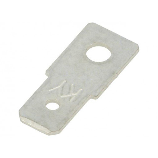 PC1125003; Terminal: flat; 6.35mm; 0.8mm; male; screw; brass; tinned; straight; FIX&FASTEN