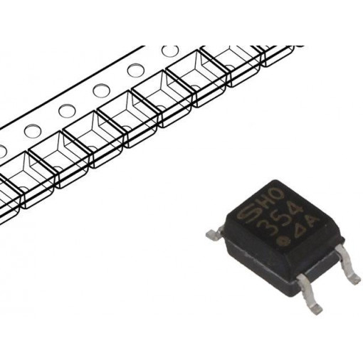PC354N1J000F; Optocoupler; SMD; Channels: 1; Out: transistor; Uinsul: 3.75kV; SHARP PC354N1J000F; Optocoupler; SMD; Channels: 1; Out: transistor; Uinsul: 3.75kV; SHARP