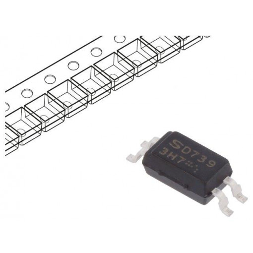 PC3H7DJ0001H; Optocoupler; SMD; Channels: 1; Out: transistor; Uinsul: 2.5kV; SHARP PC3H7DJ0001H; Optocoupler; SMD; Channels: 1; Out: transistor; Uinsul: 2.5kV; SHARP