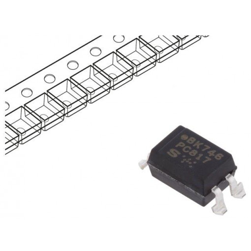 PC817X2NIP1B; Optocoupler; SMD; Channels: 1; Out: transistor; Uinsul: 5kV; Uce: 80V; SHARP