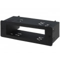; Mounting half frame for CB radio; with center hole; 141x37mm; 4CARMEDIA