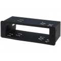 ; Mounting half frame for CB radio; with center hole; 140x41mm; 4CARMEDIA