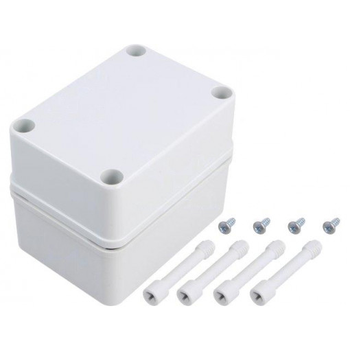 PC B 85 G; Enclosure: multipurpose; X: 80mm; Y: 110mm; Z: 85mm; PICCOLO; grey; FIBOX