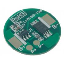 ; PCB protection; Li-Ion; Ø18.5mm; 2.5A; 3.6VDC;  ; PCB protection; Li-Ion; Ø18.5mm; 2.5A; 3.6VDC;