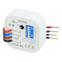 PCP-04; Timer; 0,1s÷10days; SPST-NO; 250VAC/5A; 230VAC; flush mount; IP20; ZAMEL