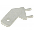 PCRL250; Terminal: flat; 6mm; 0.8mm; male; THT; brass; tinned; angled; FIX&FASTEN