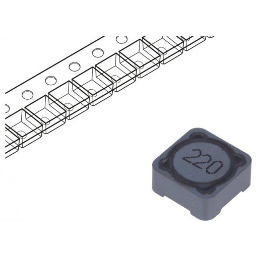 PCS125MT220; Inductor: wire; SMD; 22uH; 2.8A; 36mΩ; 12x12x6mm; ±20%; -40÷125°C; Viking