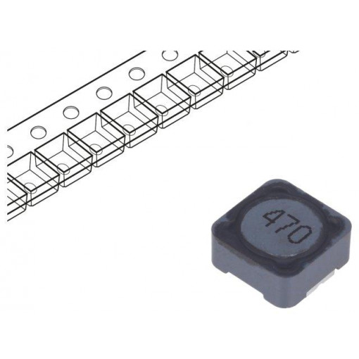 PCS125MT470; Inductor: wire; SMD; 47uH; 1.8A; 75mΩ; 12x12x6mm; ±20%; -40÷125°C; Viking