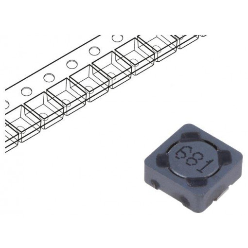 PCS73MT681; Inductor: wire; SMD; 670uH; 190mA; 5.73Ω; 7.3x7.3x3.4mm; ±20%; Viking