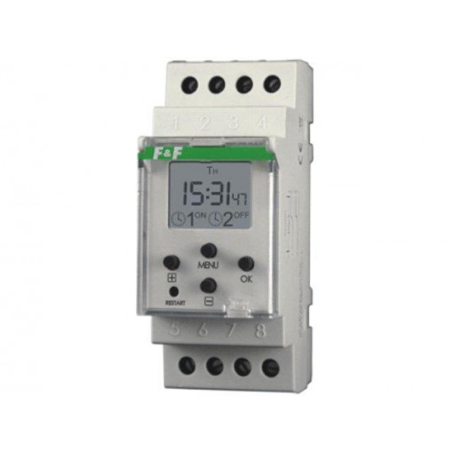 PCZ-526.3; Programmable time switch; Range: 1 year; DPDT; 24÷264VAC; DIN; F&F