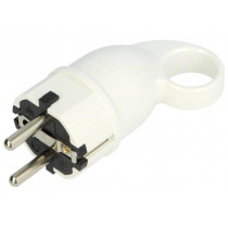 D.3101N; Connector: AC supply; male; plug; 2P+PE; 250VAC; 16A; white; PIN: 3; PAWBOL