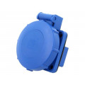 D.3146S; Connector: AC supply; socket; 2P+PE; 250VAC; 16A; blue; PIN: 3; IP67; PAWBOL D.3146S; Connector: AC supply; socket; 2P+PE; 250VAC; 16A; blue; PIN: 3; IP67; PAWBOL