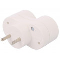 D.3802; Connector: AC supply; splitter; 2P; 250VAC; 16A; Type: round; white; PAWBOL D.3802; Connector: AC supply; splitter; 2P; 250VAC; 16A; Type: round; white; PAWBOL