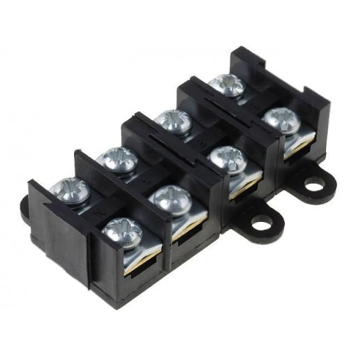 E.4002BL; Terminal block; screw terminal; 1.5÷4mm2; 380V; ways: 4; PAWBOL