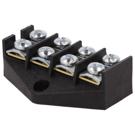 E.4004; Terminal block; screw terminal; 10mm2; 57A; ways: 4; terminals: 8; PAWBOL